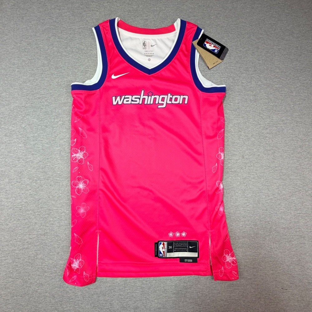 Nike Washington Wizards City Edition Pink Cherry Blossom Jersey Youth XS NWT